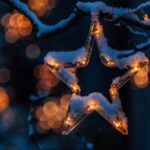 Christmas lights and star